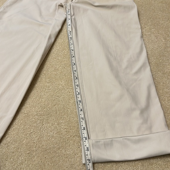 Lululemon lightweight stretchy zip front 5 pocket crop pants beige size 24 waist - Picture 6 of 13